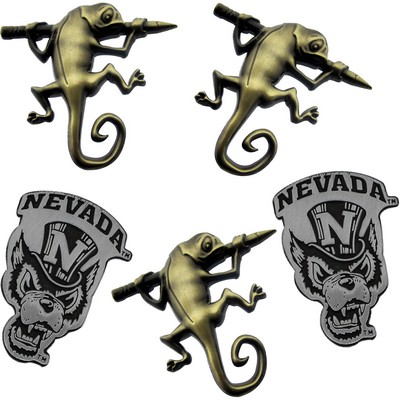 Diestruck Antiqued Lapel Pins - 1" W x 1" H