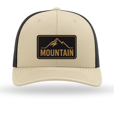 Richardson Flex Trucker Hat W/Leather Patch Or Embroidery